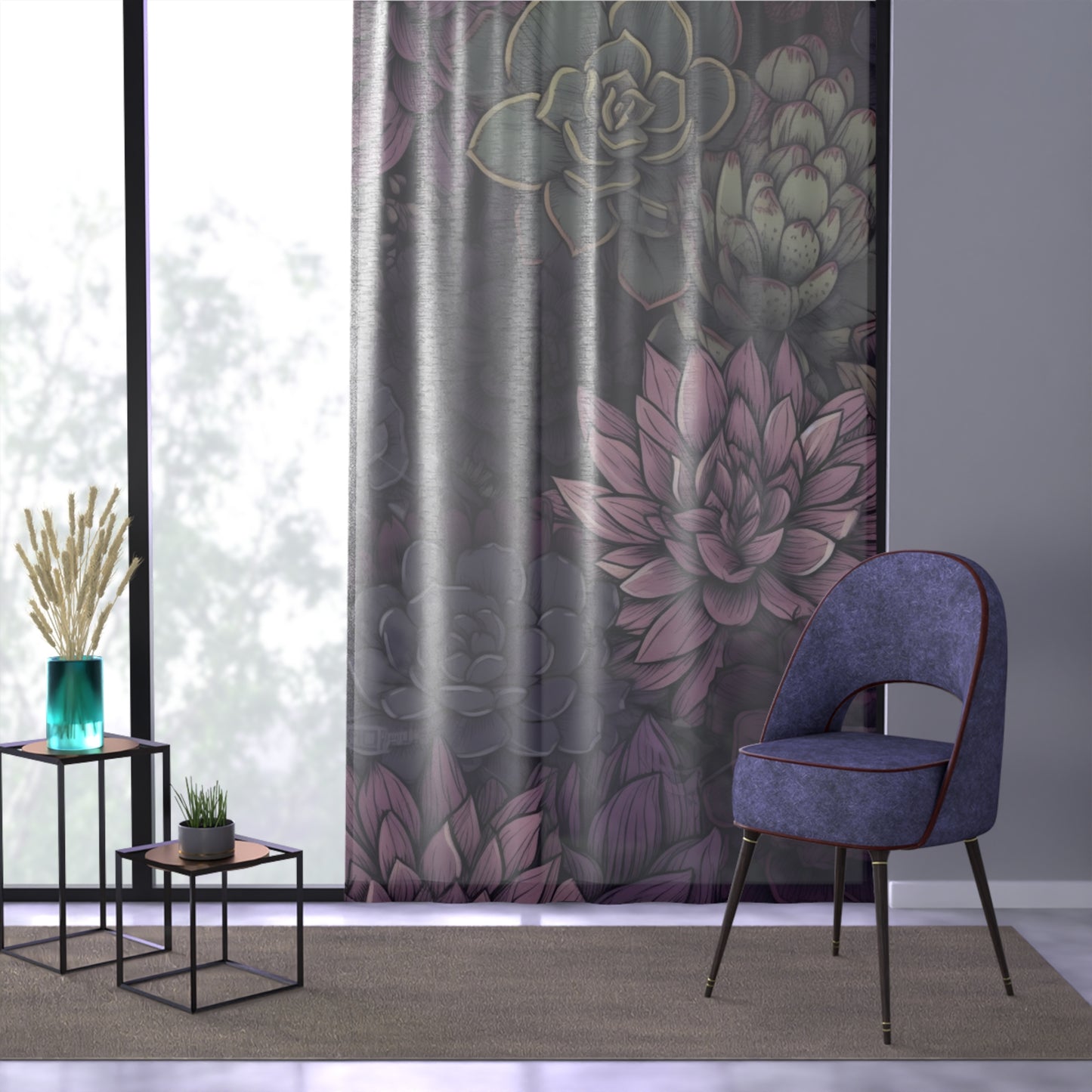 Window Curtain 50" x 84" Purple