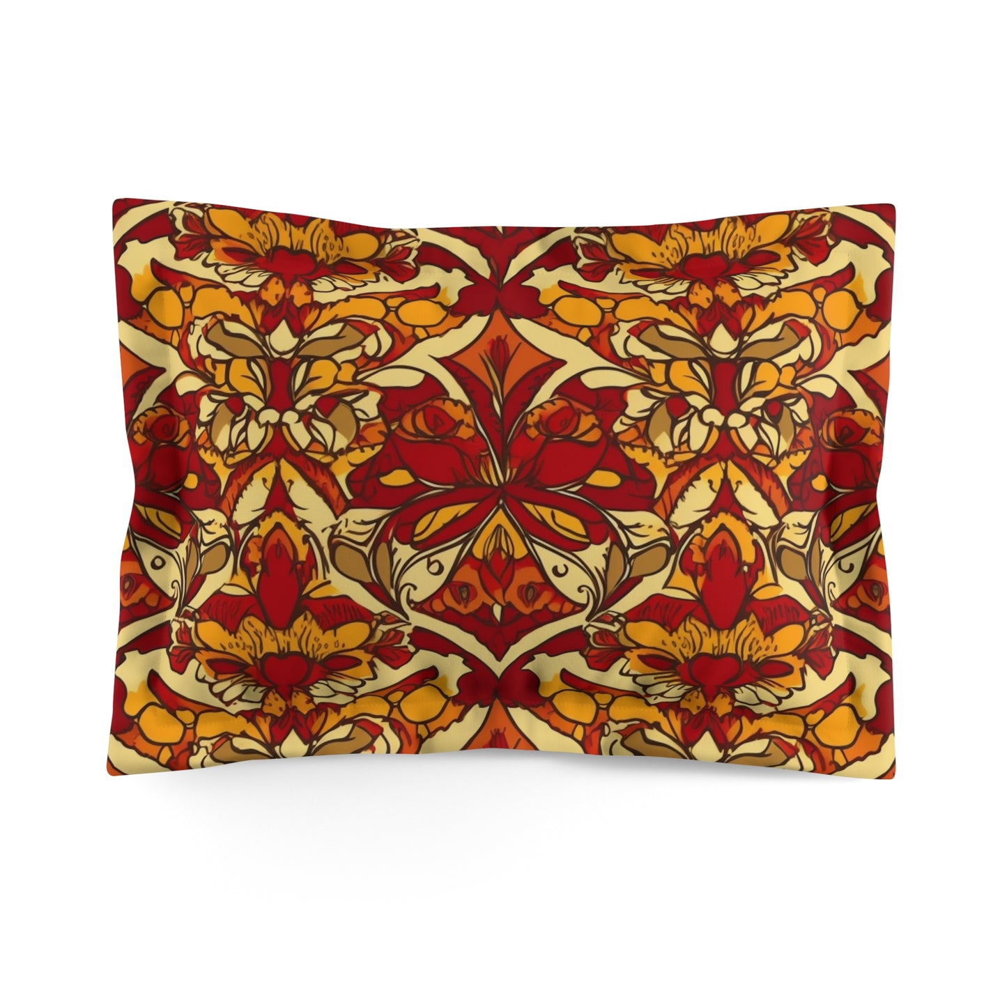 Microfiber Pillow Sham In Jacobean Pattern