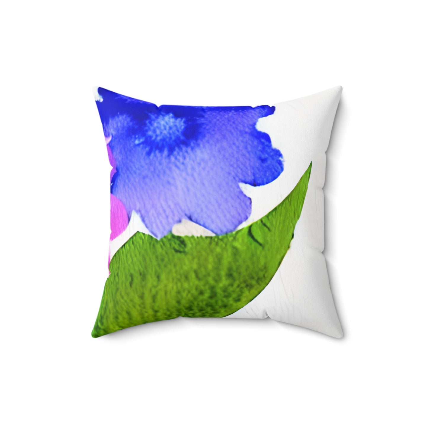 Square Pillow Cover With Pillow Insert In Watercolor Flowers Pattern