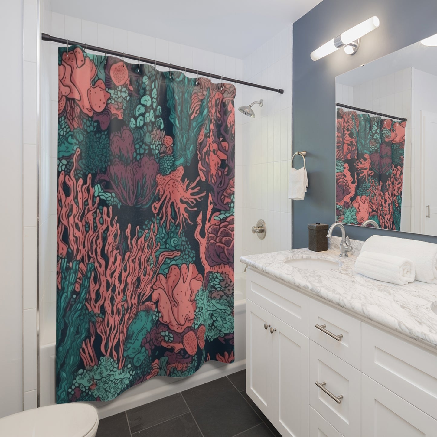 Coral Shower Curtain 71" x 74"