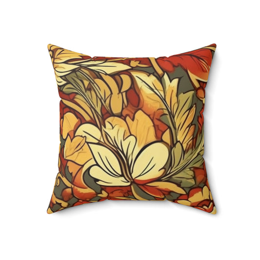 Jacobean Square Pillow Cover With Pillow Insert