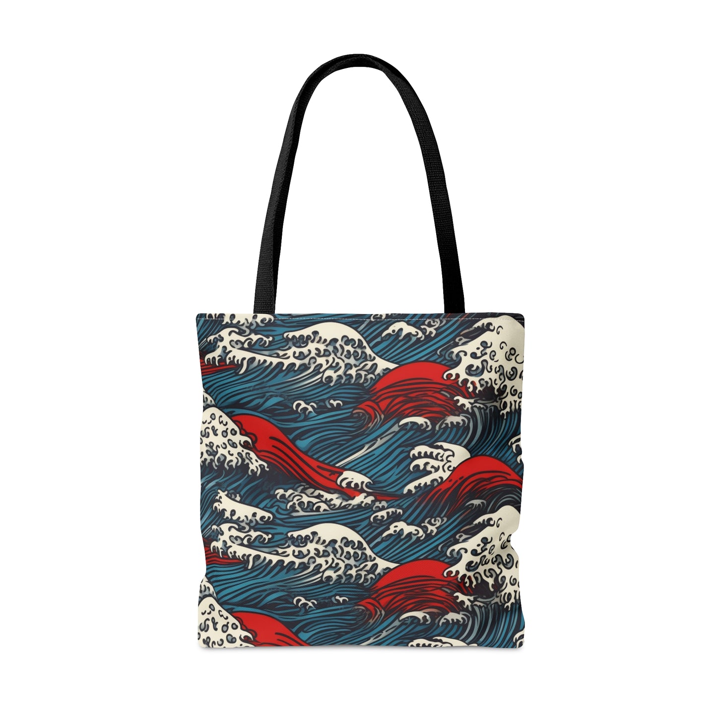 Tote Bag Japanese Wave Design