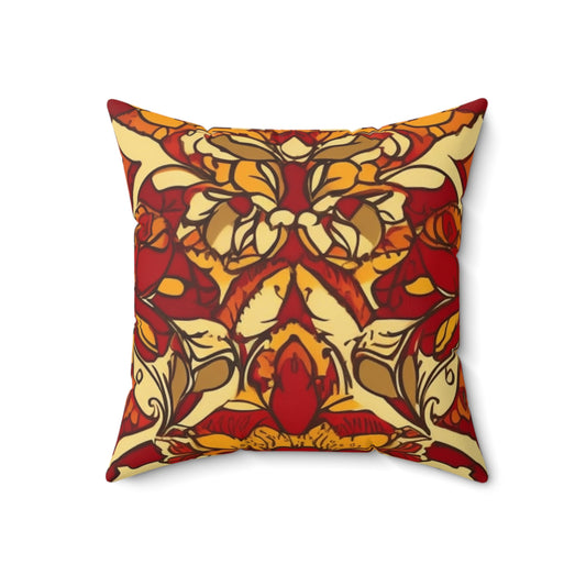 Jacobean Square Pillow Cover With Pillow Insert