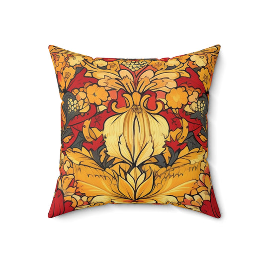 Jacobean Square Pillow Cover With Pillow Insert