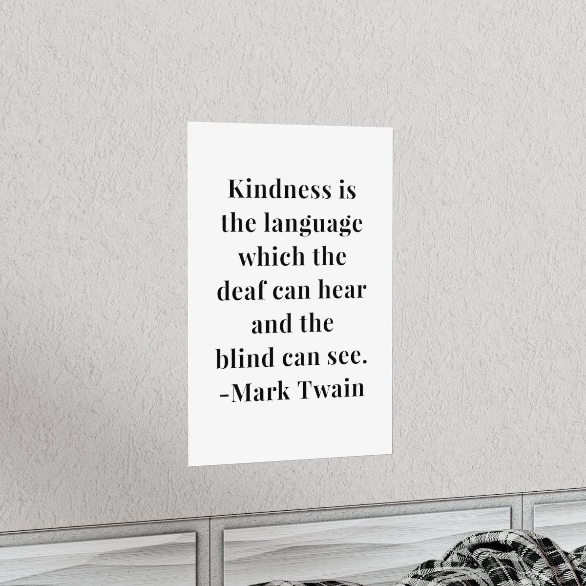 Mark Twain Kindness Quote Premium Matte Vertical Poster