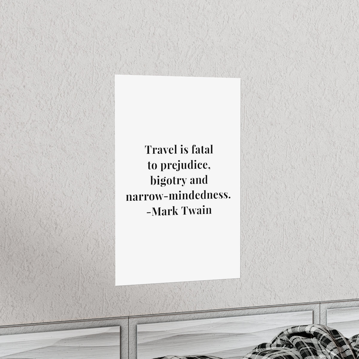 Mark Twain Travel Quote Premium Matte Vertical Poster