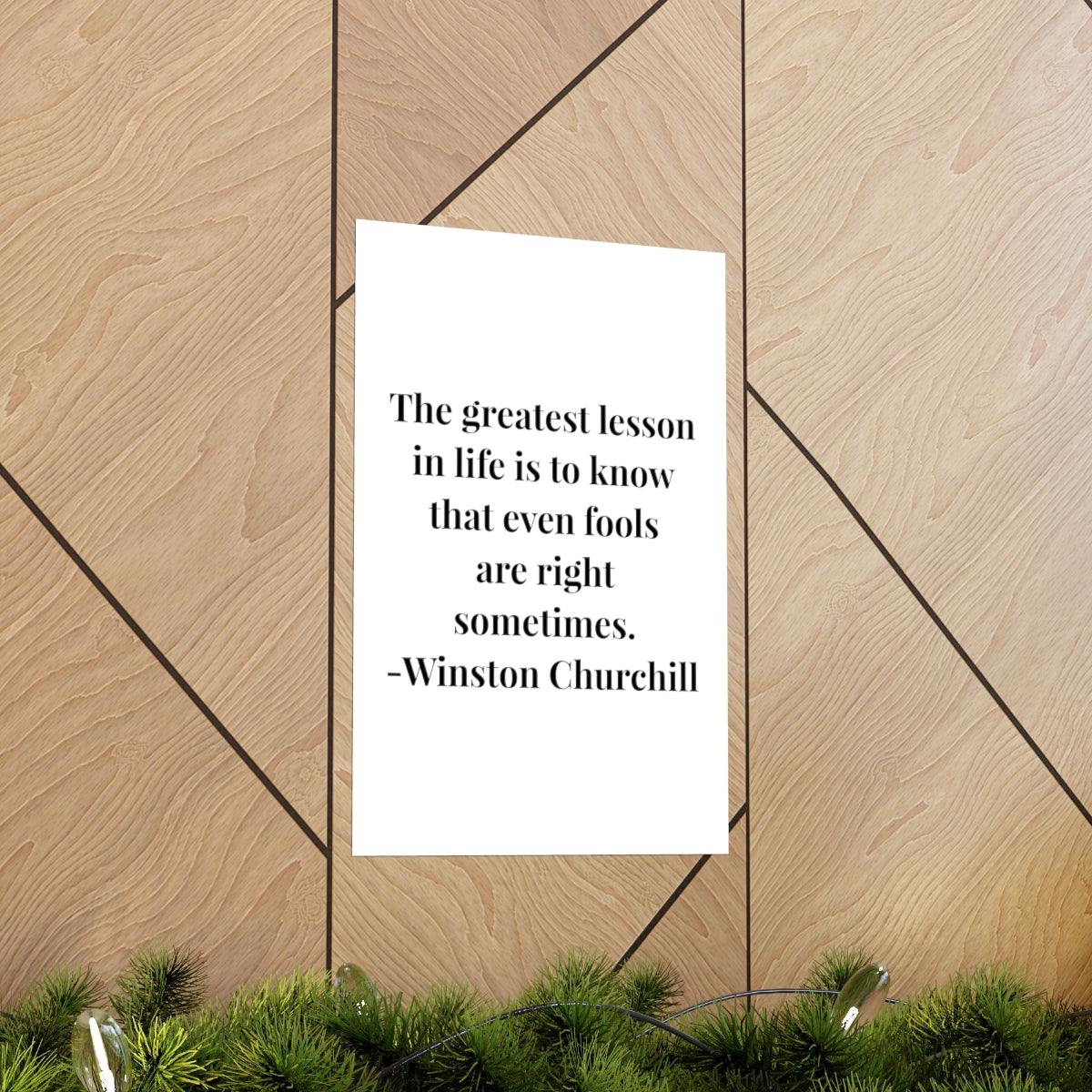 Winston Churchill The Greatest Lesson Quote Premium Matte Vertical Poster