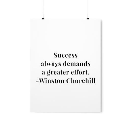 Winston Churchill Success Quote Premium Matte Vertical Poster