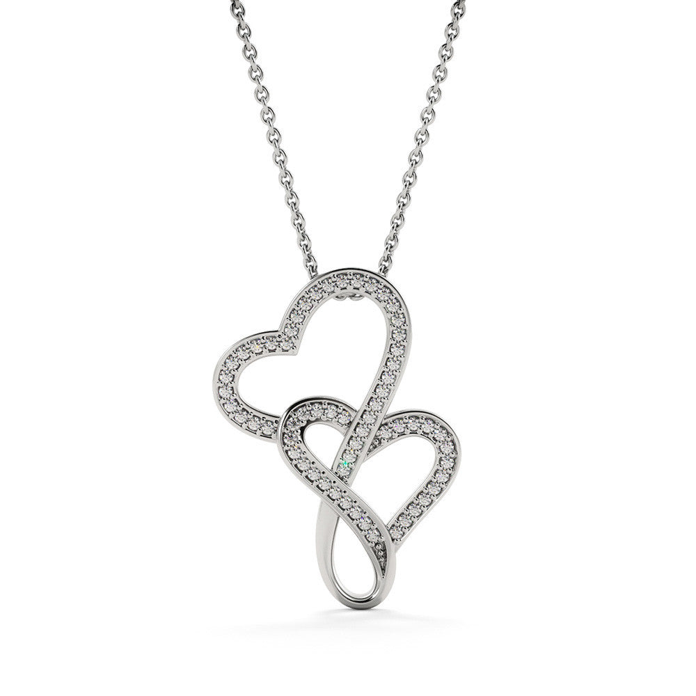 Merry Christmas To My Goddaughter - Double Hearts Necklace - Christmas Gift for Goddaughter - Necklace for Goddaughter