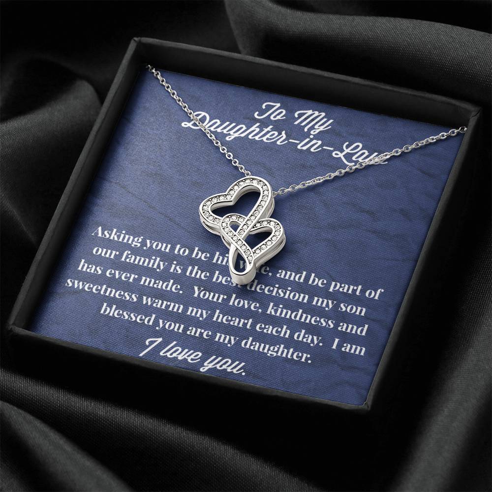Diamond Eternity Heart Necklace 10K White Gold 18