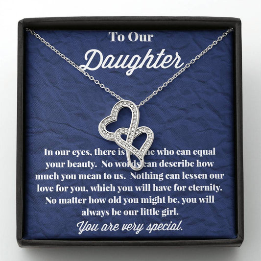 To Our Daughter Double Hearts Necklace