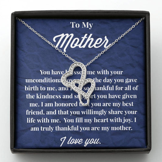 To My Mother Double Hearts Necklace - Jewelry for Mom - Gift for Mom