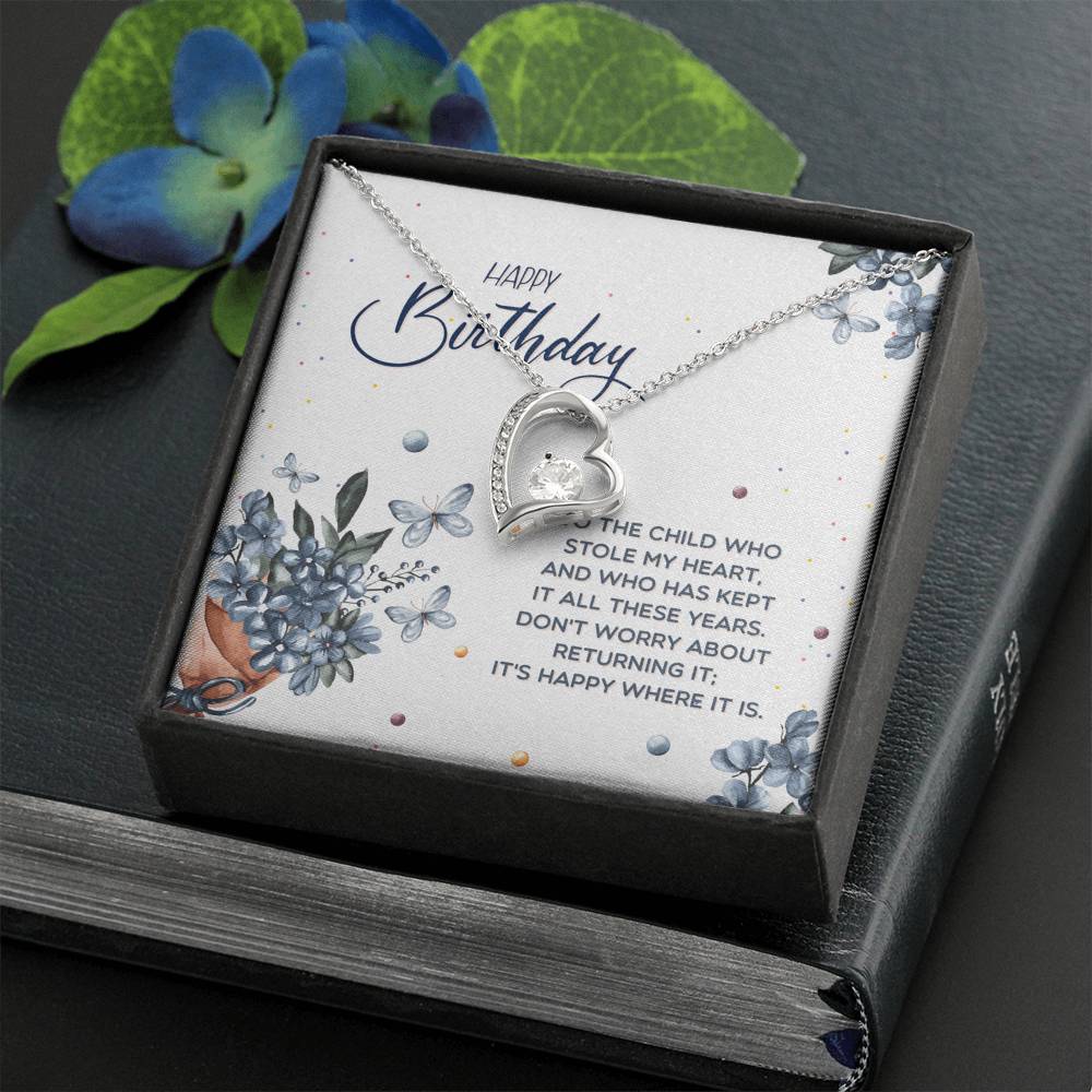 Happy Birthday Necklace for Daughter - Forever Love Necklace