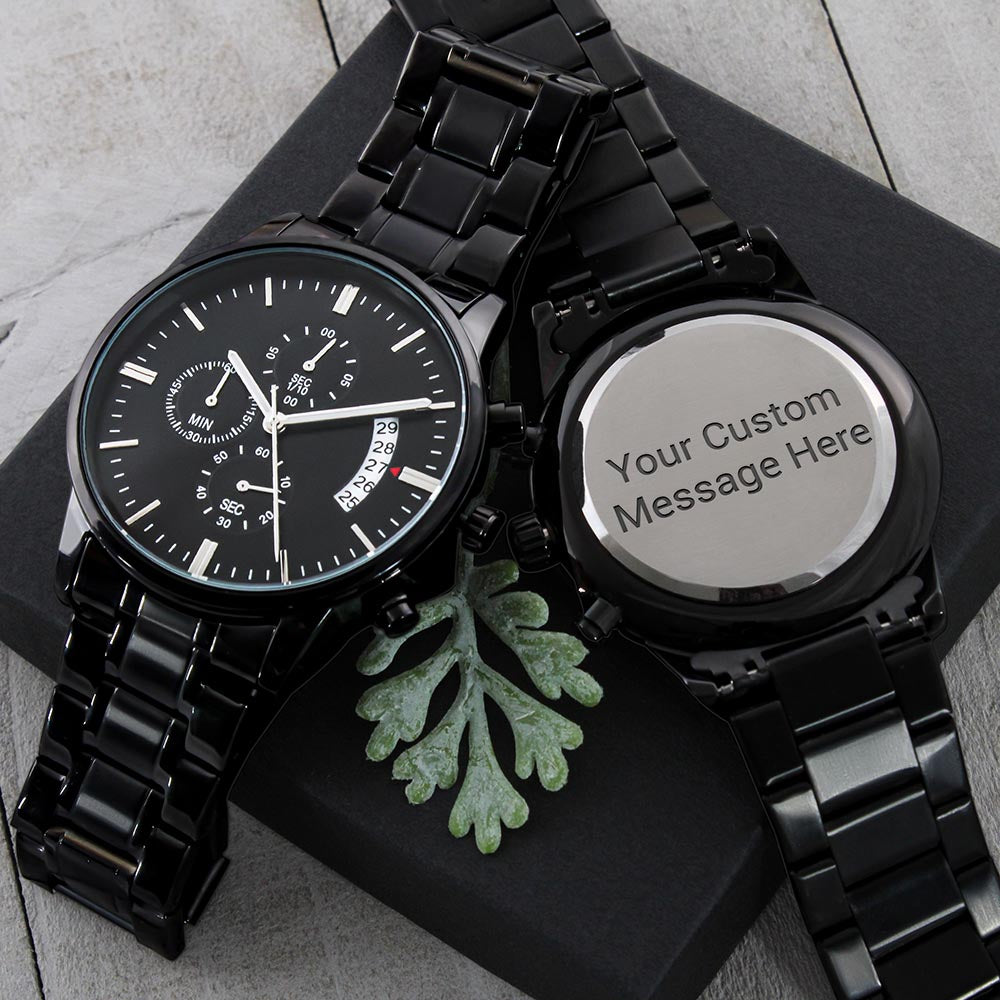 Wrist Watches for Men - Watches for Dad - Customized Message Watches - Mechanical Watches - Mens Watches - Personalized Watches