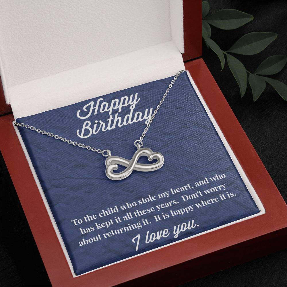 Happy Birthday Infinity Hearts Necklace