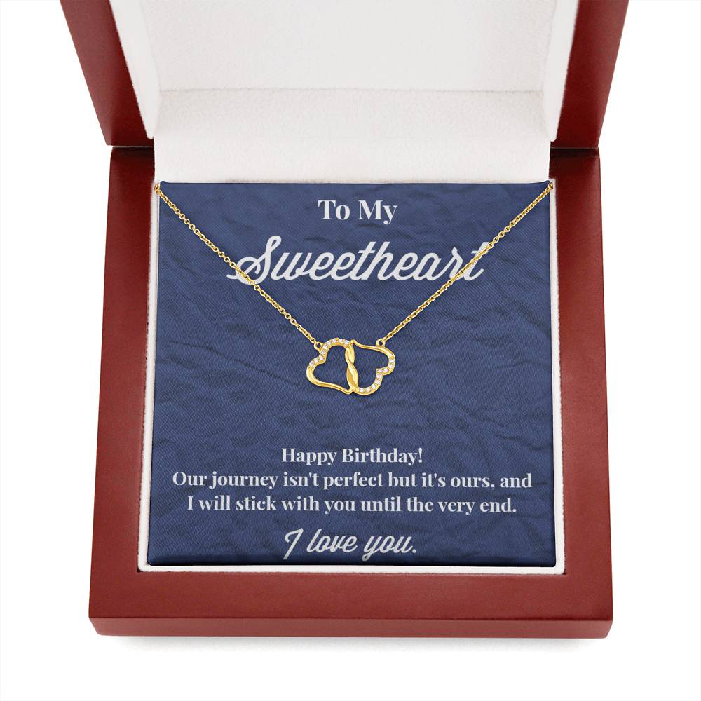 To My Sweetheart Everlasting Love Gold Necklace - Jewelry for Wife - Necklace for Girlfriend