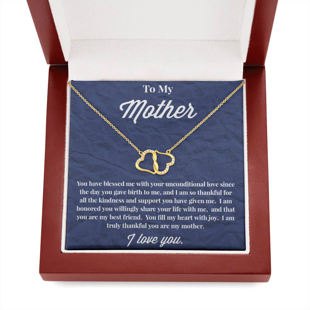To My Mother 10K Gold Everlasting Love Necklace - Jewelry for Mom - Necklace for Mom - Gift for Mom