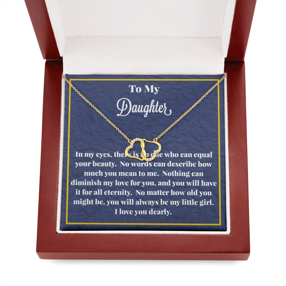 To My Daughter Everlasting Love Gold Necklace - Jewelry for Daughter - Gift Necklace for Daughter