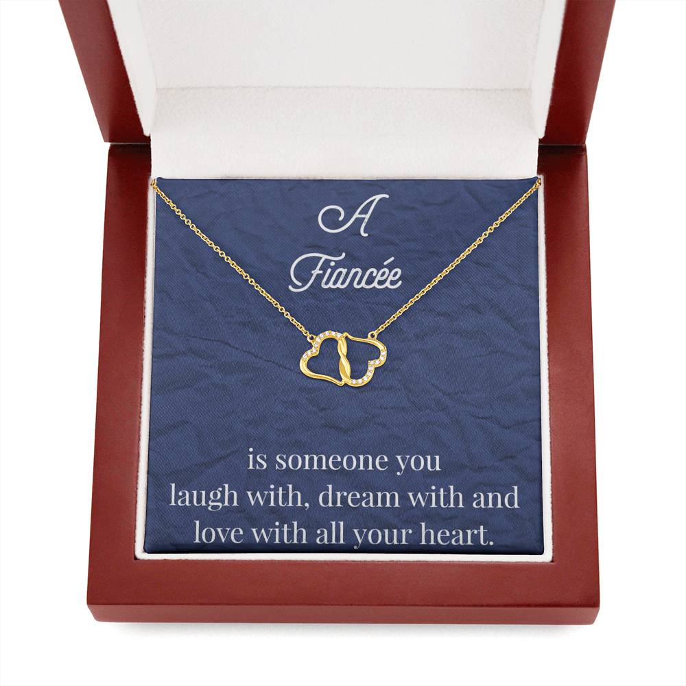 To My Fiancee Everlasting Love Gold Necklace - Jewelry for Fiancee- Necklace for Future Wife