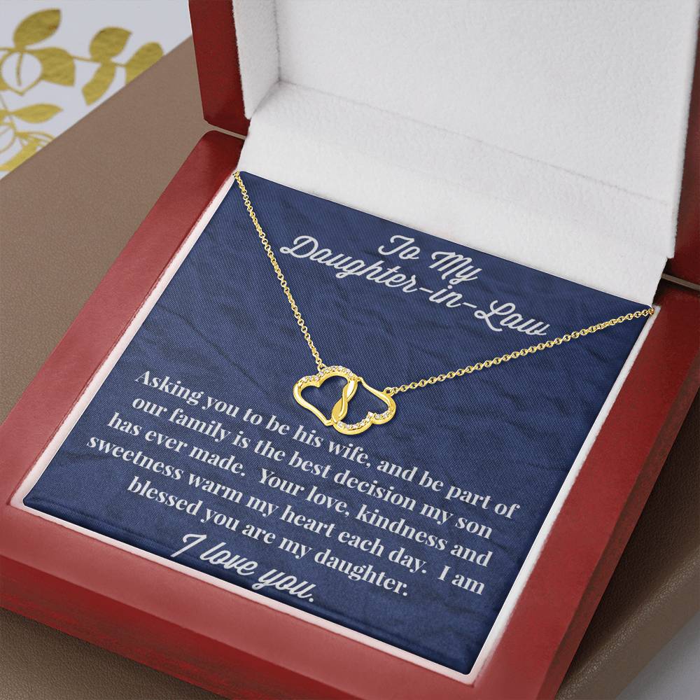 To My Daughter-in-Law - 10K Gold Everlasting Love Necklace - Gift for Daughter- Necklace for Daughter-in-Law