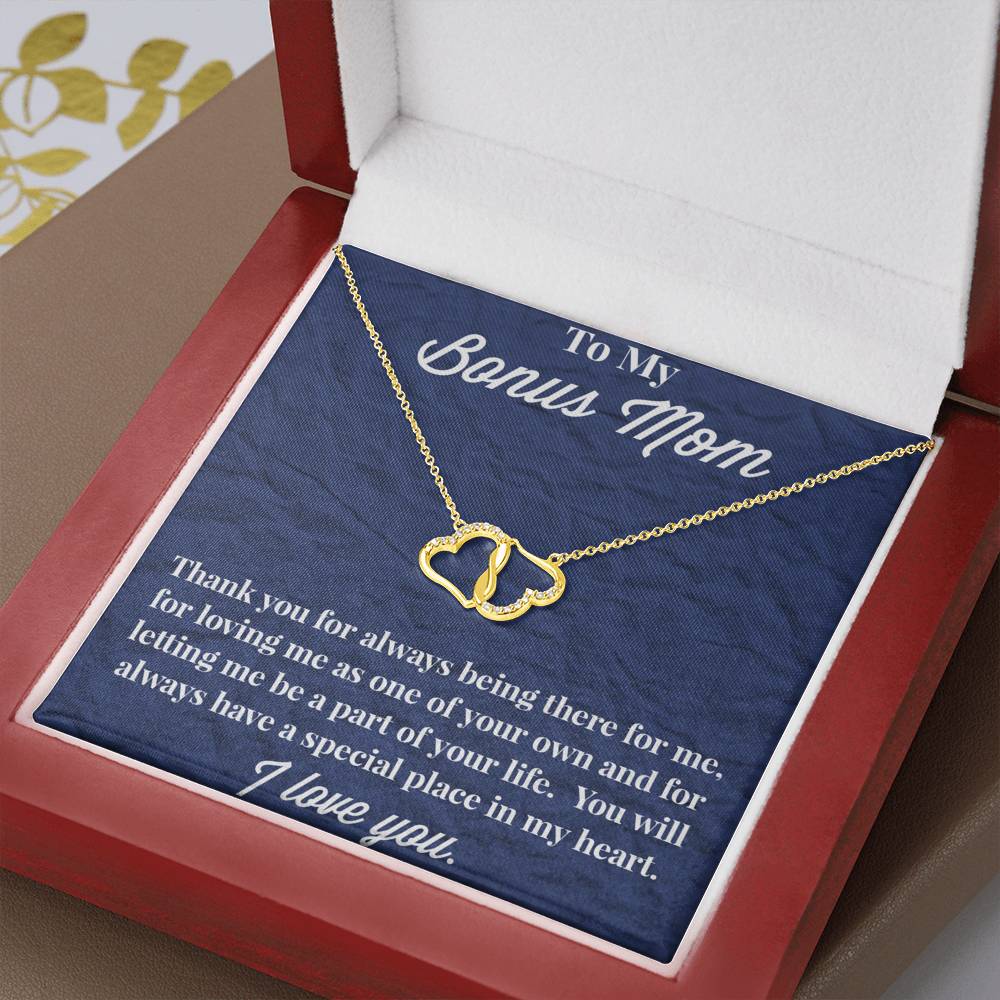 To My Bonus Mom Everlasting Love Gold Necklace - Jewelry for Wife - Necklace for Wife