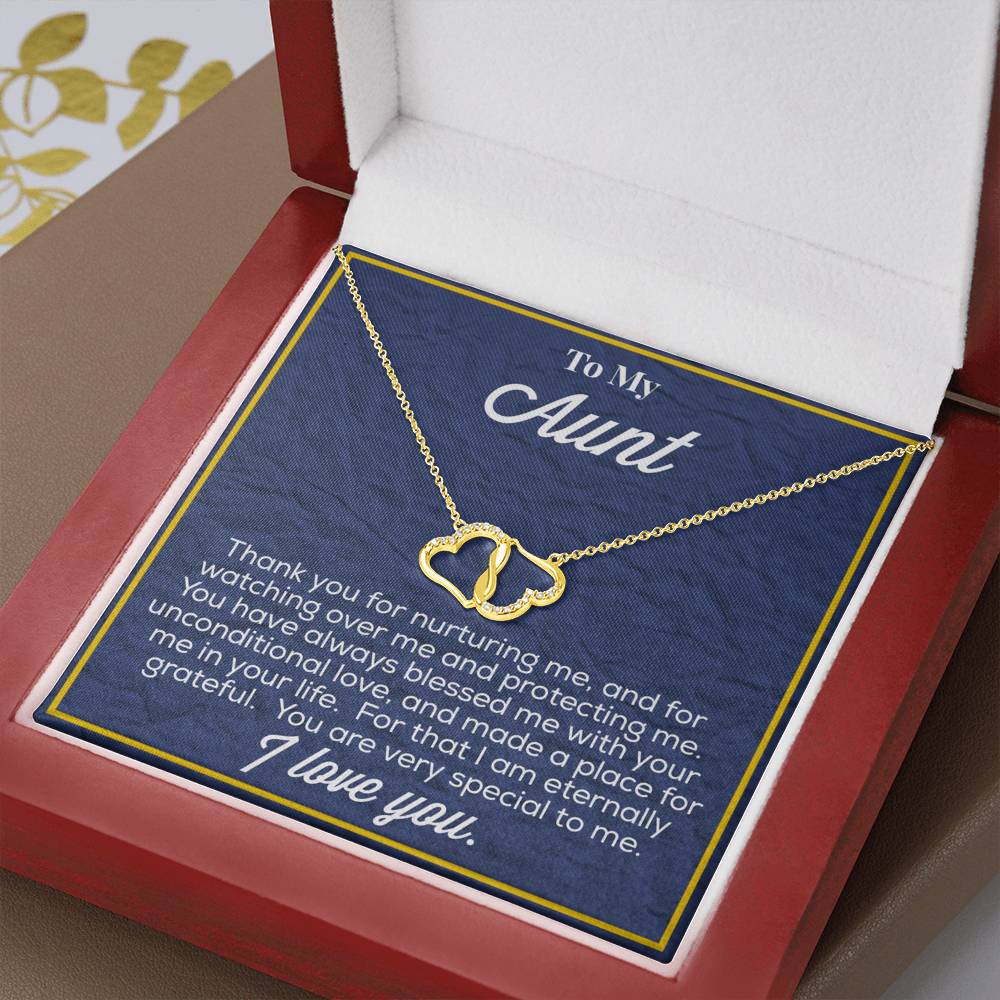 To My Aunt Everlasting Love Gold Necklace - Jewelry for Aunt - Gift for Aunt