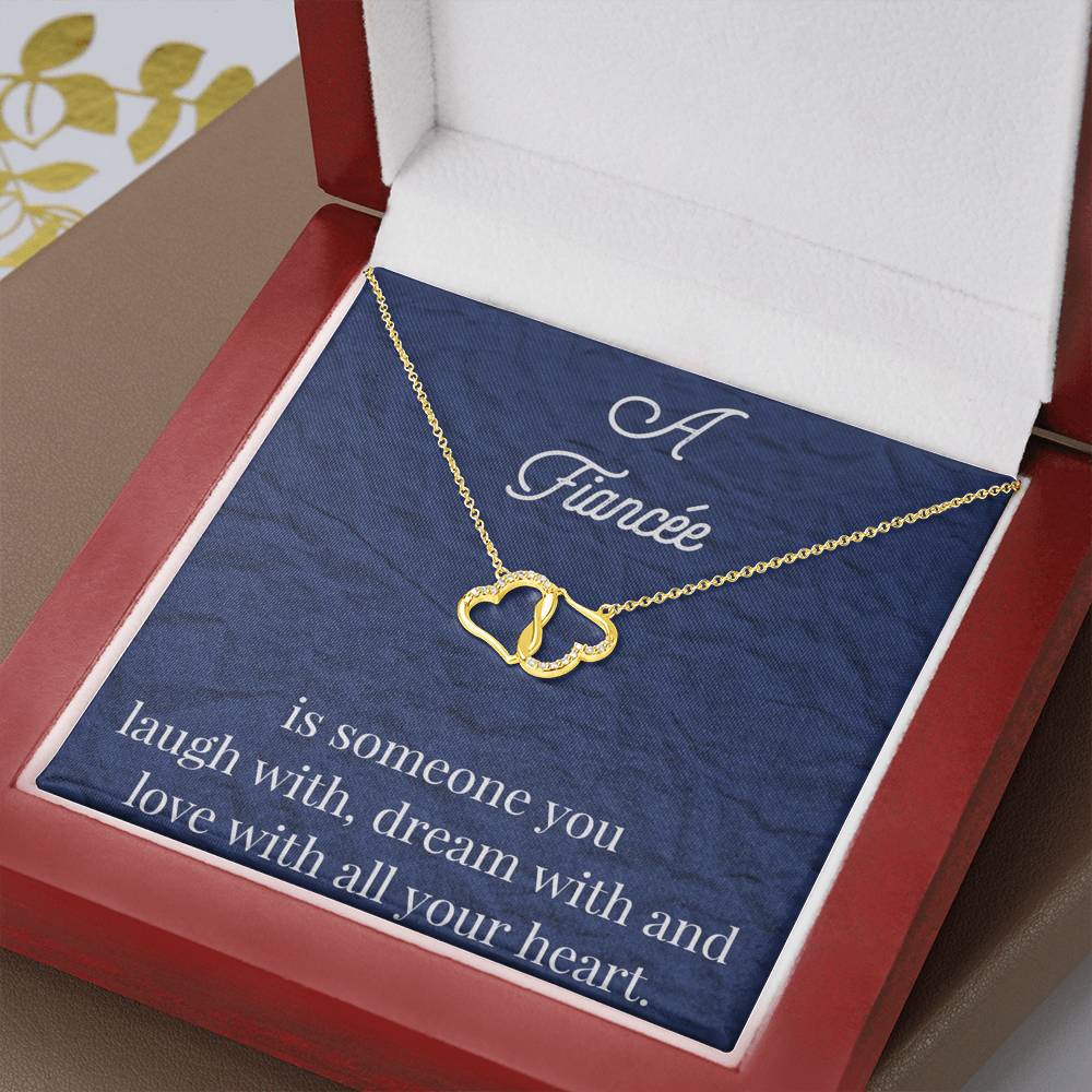 To My Fiancee Everlasting Love Gold Necklace - Jewelry for Fiancee- Necklace for Future Wife