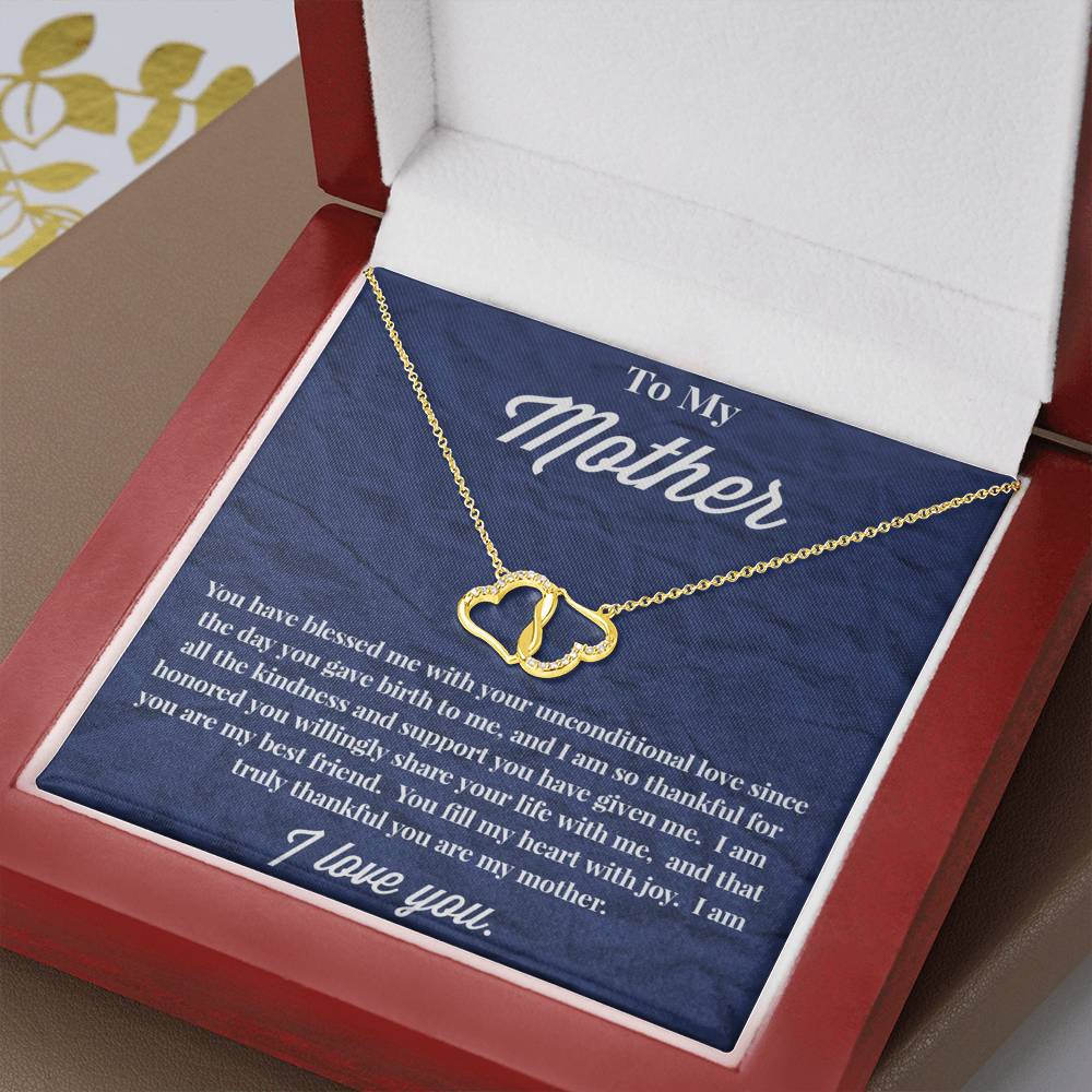 To My Mother 10K Gold Everlasting Love Necklace - Jewelry for Mom - Necklace for Mom - Gift for Mom