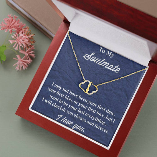 To My Soulmate Everlasting Love Gold Necklace - Jewelry for Wife - Necklace for Wife