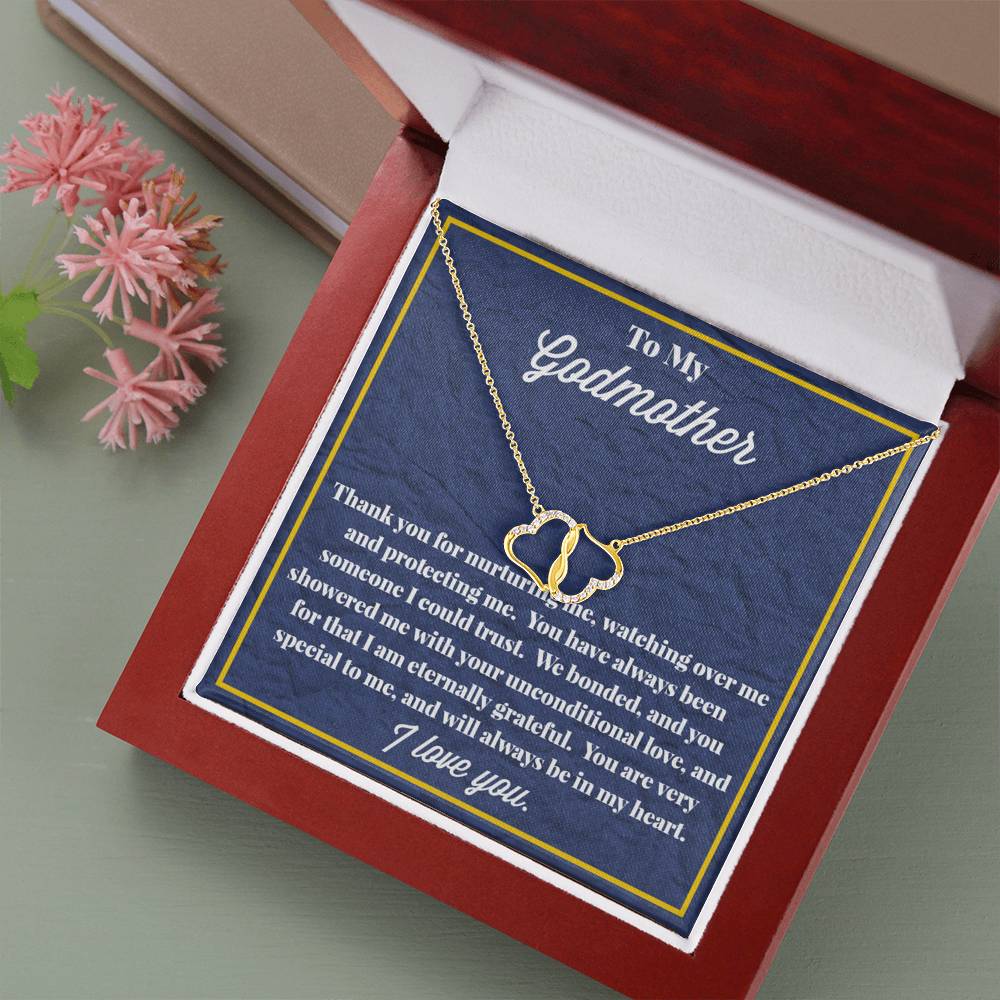 To My Godmother Everlasting Love Gold Necklace - Jewelry for Godmother - Gift for Godmother