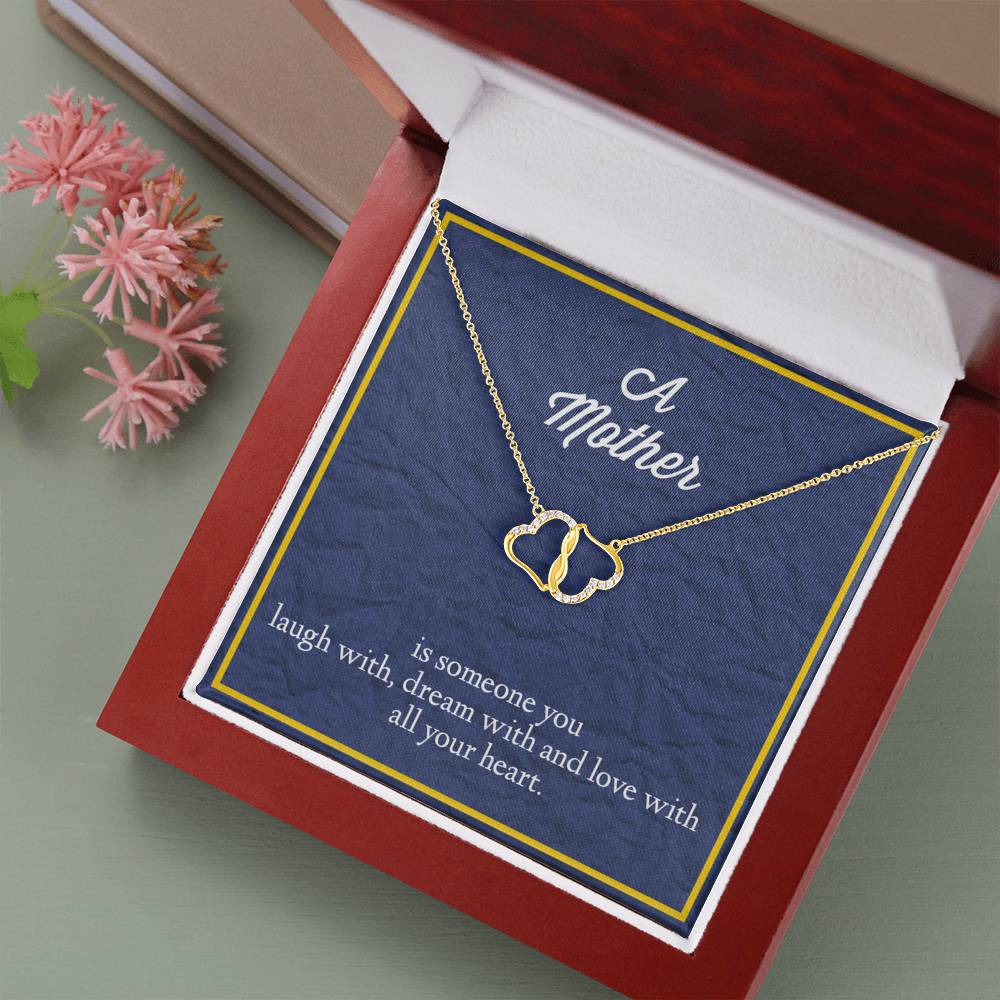 To My Mother Everlasting Love Gold Necklace - Jewelry for Mom - Gift frr Mom