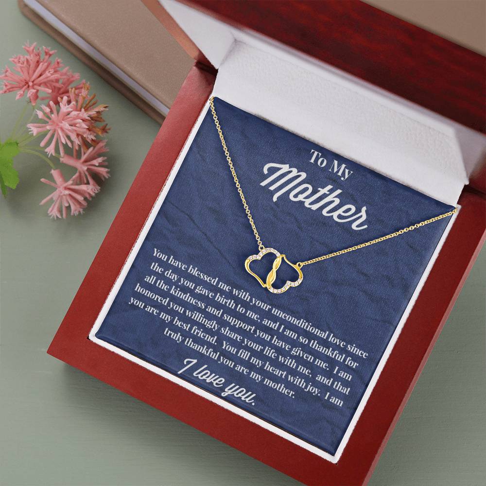 To My Mother 10K Gold Everlasting Love Necklace - Jewelry for Mom - Necklace for Mom - Gift for Mom
