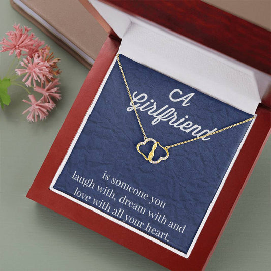 To My Girlfriend Everlasting Love Gold Necklace - Jewelry for Wife - Necklace for Wife