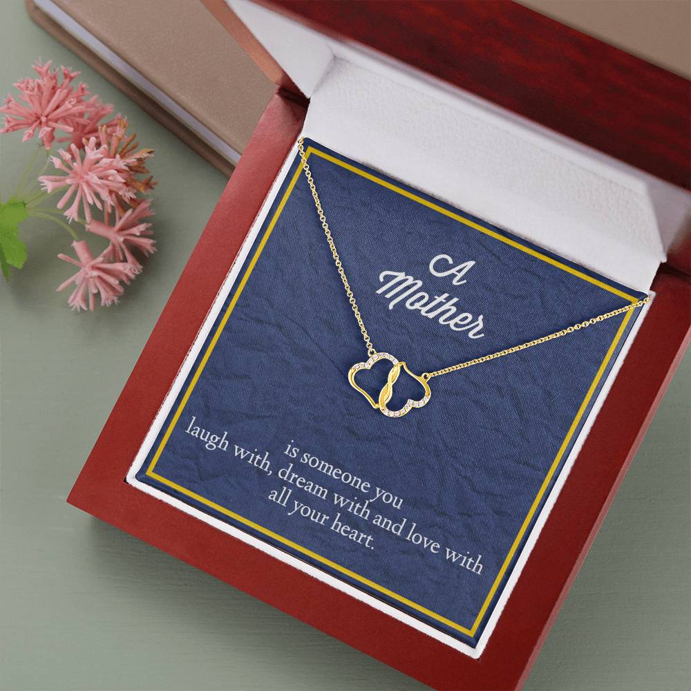 To My Mother Everlasting Love Gold Necklace - Jewelry for Mom - Necklace for Mom