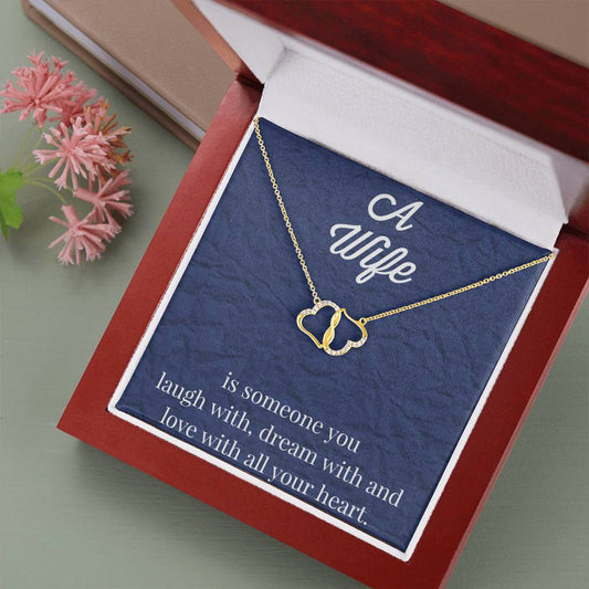 To My Wife Everlasting Love Gold Necklace - Jewelry for Wife - Necklace for Wife