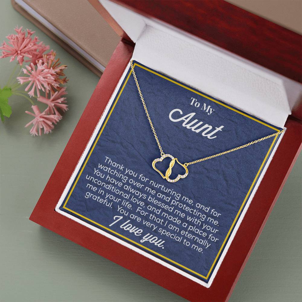 To My Aunt Everlasting Love Gold Necklace - Jewelry for Aunt - Gift for Aunt