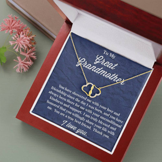To My Great Grandmother Everlasting Love Gold Necklace - Jewelry for - Gift for Grandmother