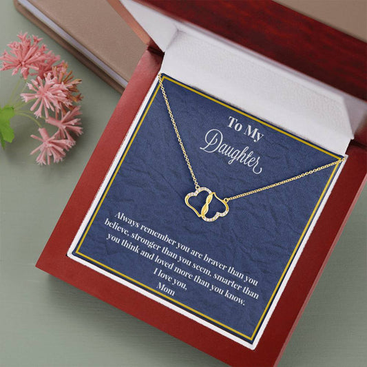 To My Daughter Everlasting Love Gold Necklace - Jewelry for Daughter - Necklace for Daughter