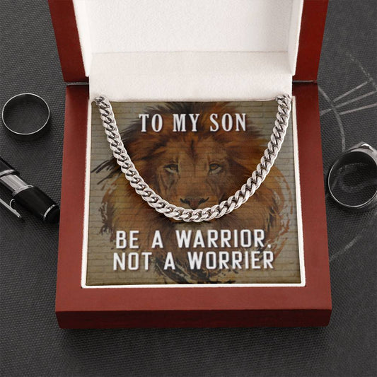 To My Son Cuban Chain Necklace - Gift for Son - Gold Necklace for Son
