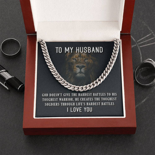 To My Husband Cuban Chain Necklace - Gift for Husband -  Necklace for Husband - Birthday - Anniversary - Christmas Present