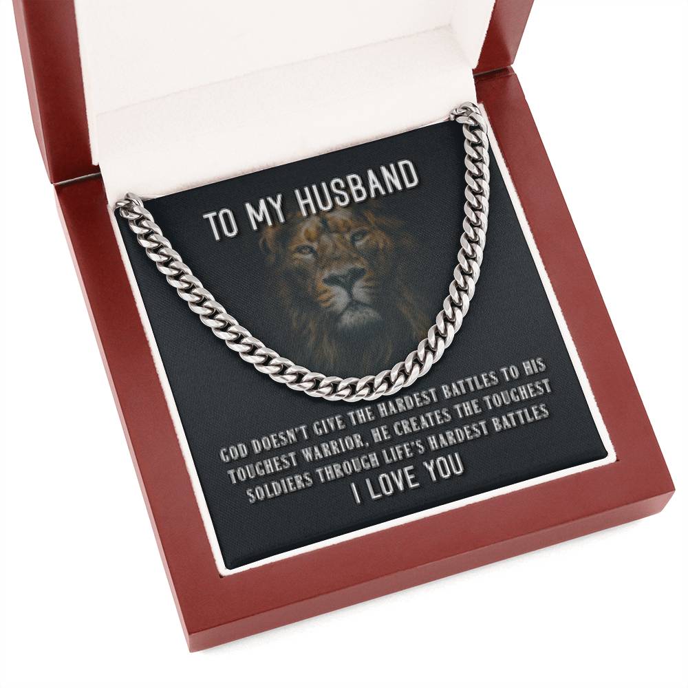 To My Husband Cuban Chain Necklace - Gift for Husband -  Necklace for Husband - Birthday - Anniversary - Christmas Present