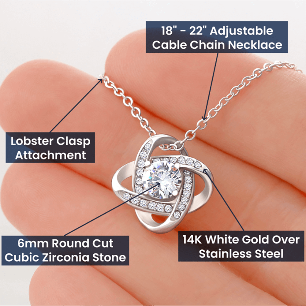 To My Special Friend Love Knot Necklace, Good Friend Necklace