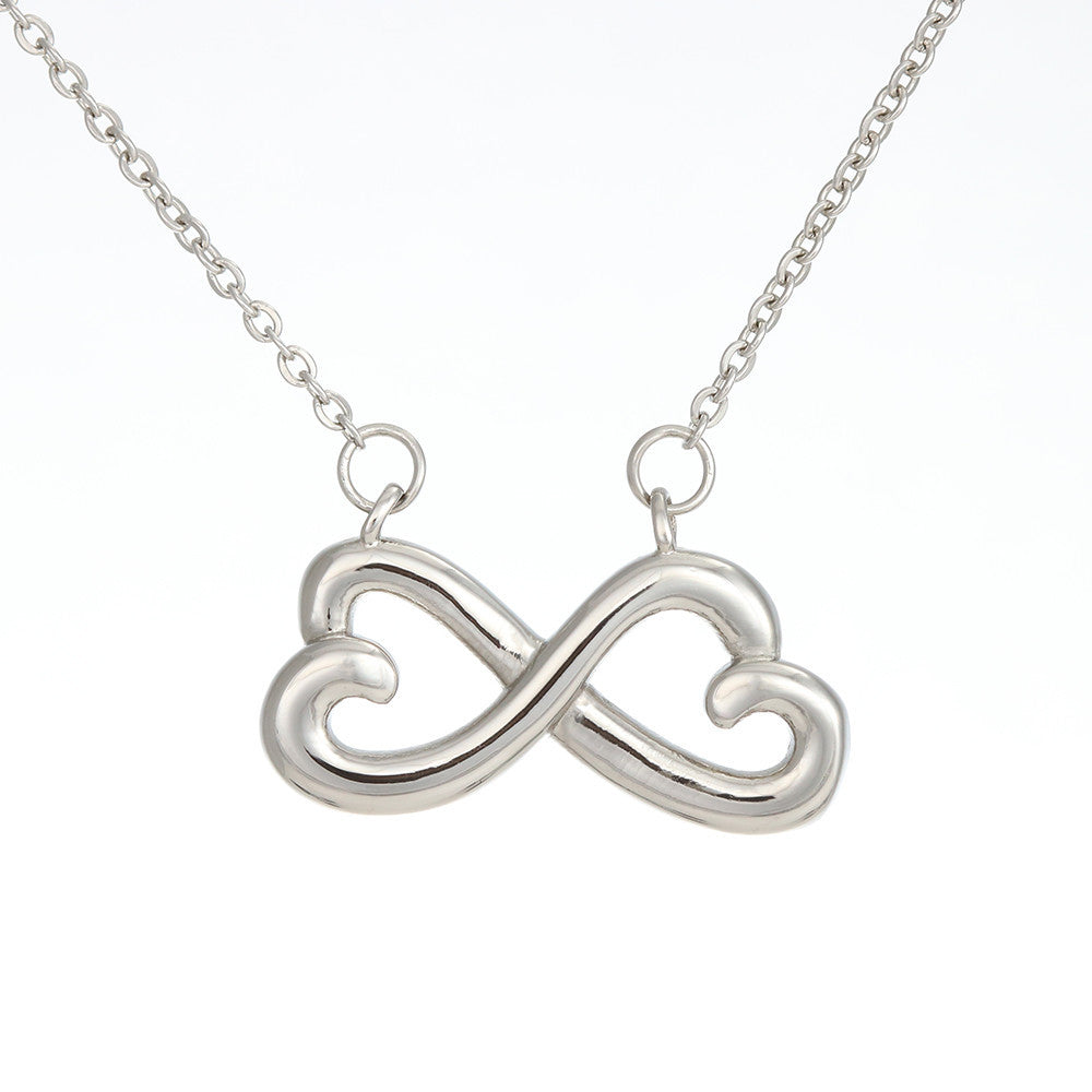 Merry Christmas To My Friend Infinity Hearts Necklace - Gift for Friend - Necklace for A Friend