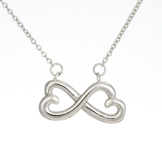 Merry Christmas To My Mother-In-Law Infinity Hearts Necklace - Gift for Mother - Necklace for Mother-In-Law