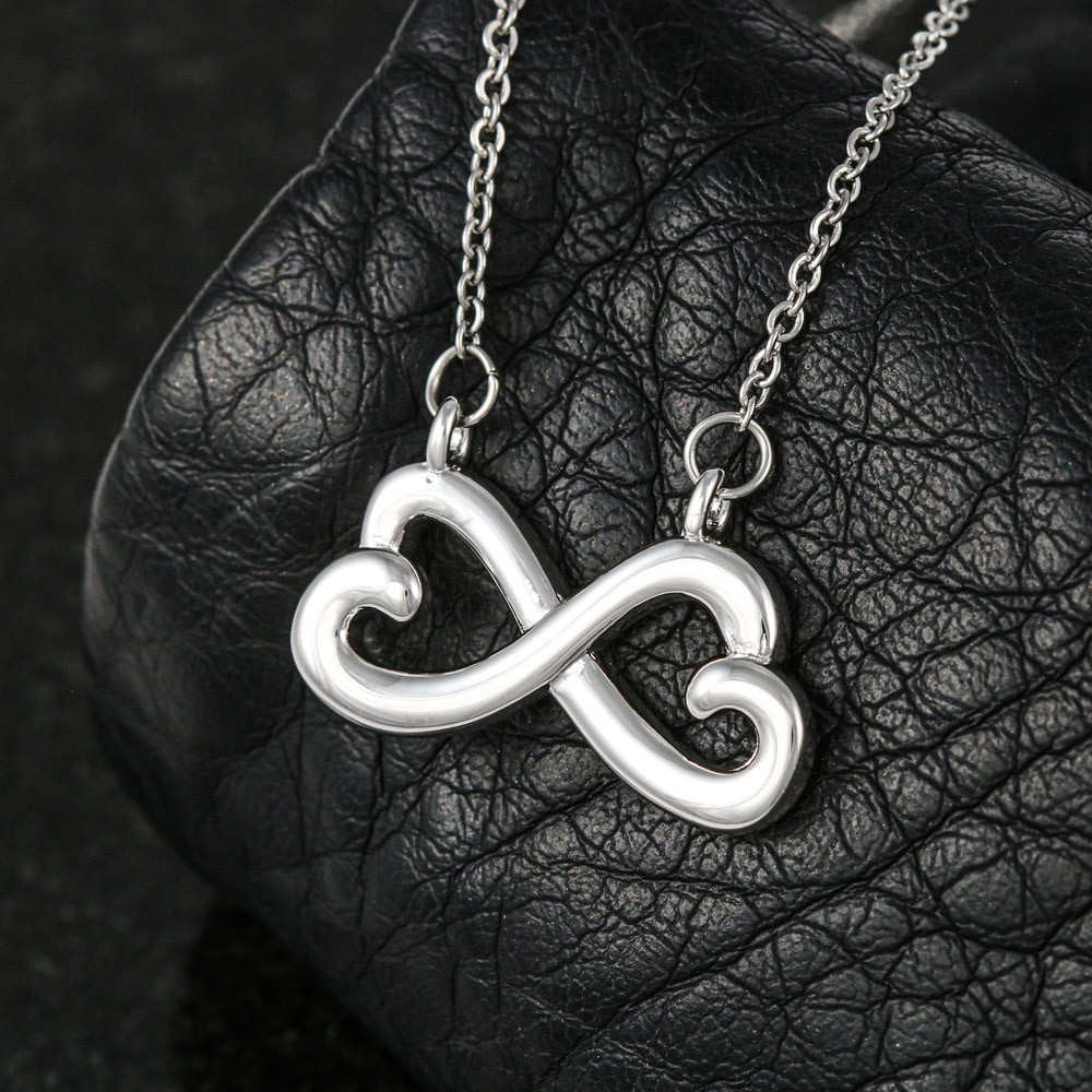 Merry Christmas To My Friend Infinity Hearts Necklace - Gift for Friend - Necklace for A Friend