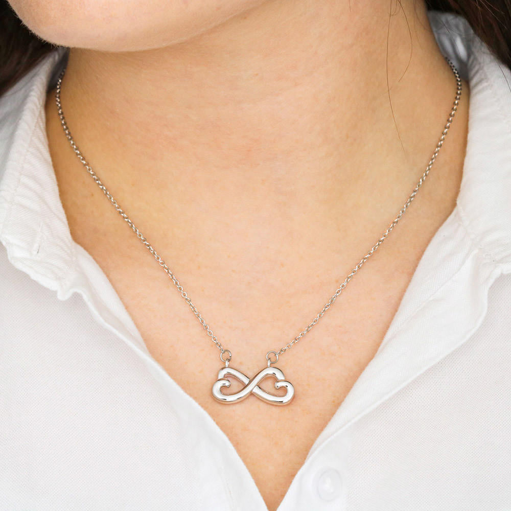 Merry Christmas To My Mother Infinity Hearts Necklace - Gift for Mom - Necklace for Mom