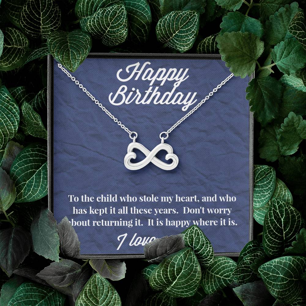 Happy Birthday Infinity Hearts Necklace