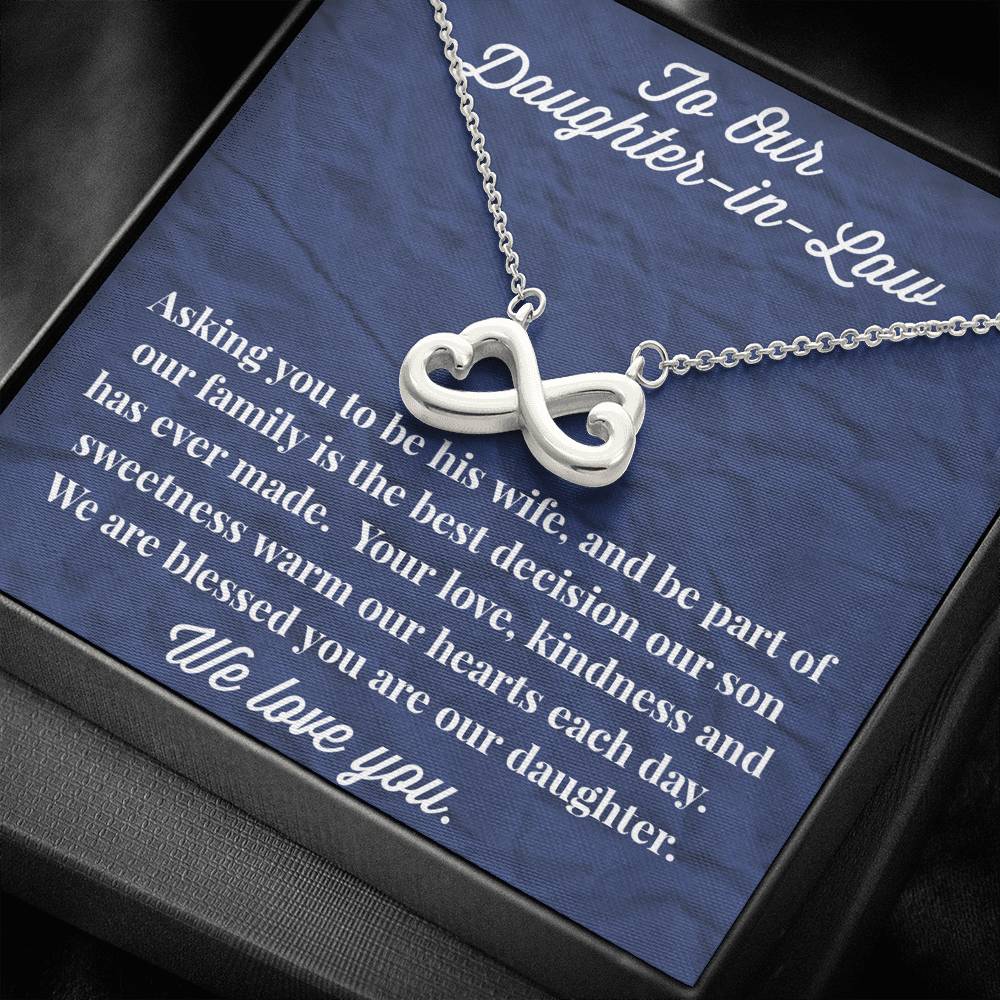 To Our Daughter-in-Law Infinity Hearts Necklace - Gift for Daughter - Necklace for Daughter-in-Law