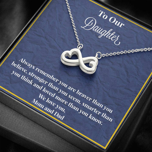 To Our Daughter Always Remember Infinity Hearts Necklace