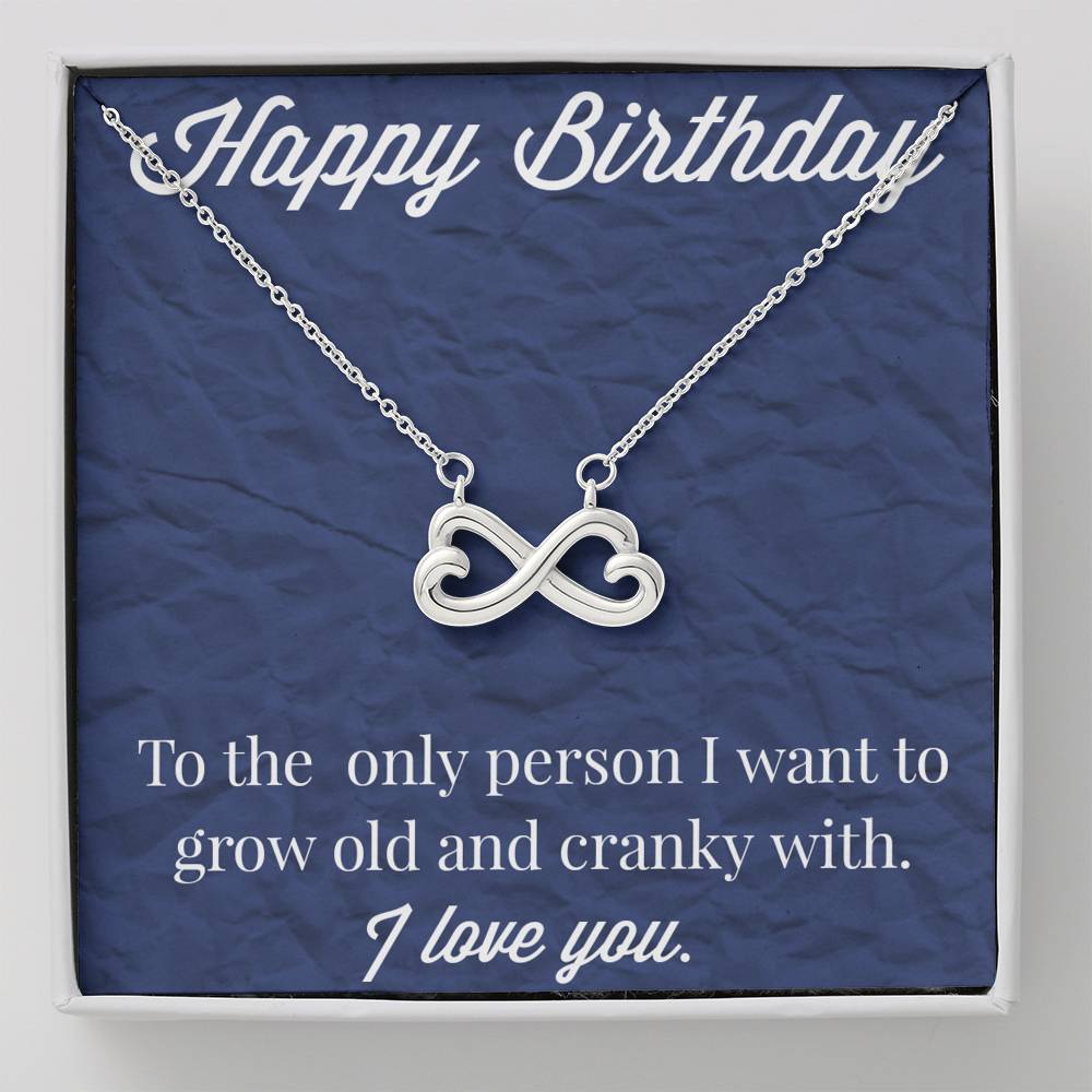 Happy Birthday Infinity Hearts Necklace